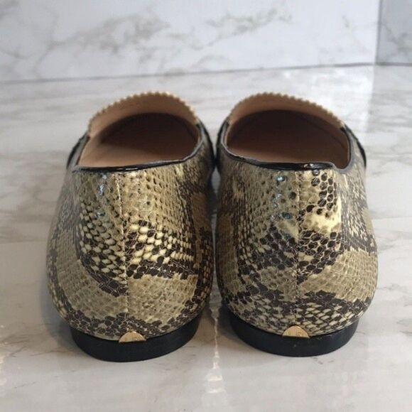 Loeffler Randall Blaise Snakeskin Loafers ballerina Flats size 9.5 - Picture 7 of 9